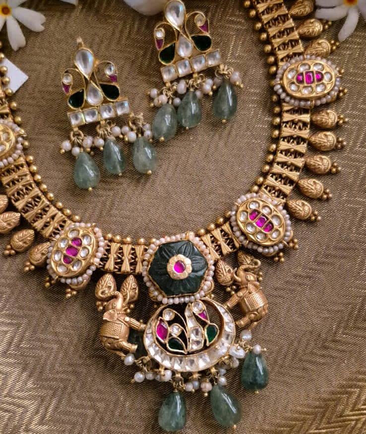 Geet Gold Plated Kundan Necklace Set